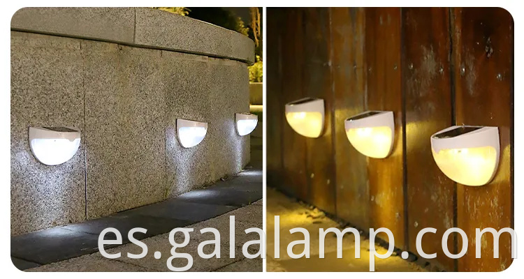 Luz de pared LED impermeable con energía solar para iluminación nocturna